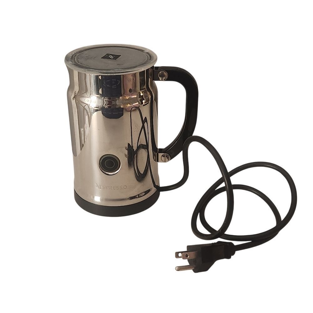 Nespresso Aeroccino Milk Frother Coffee Model 3102 Electric Chrome Tested Works